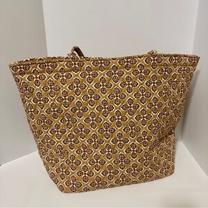 Vera Bradley Tan and Brown Patterned Tote